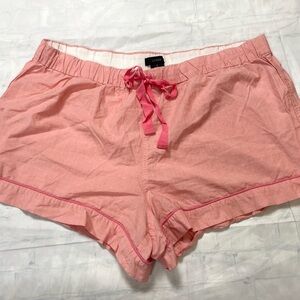 J.crew chambray boxer seaside shorts pink coral woman’s L sleep bottoms casual